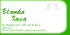 blanka kasa business card